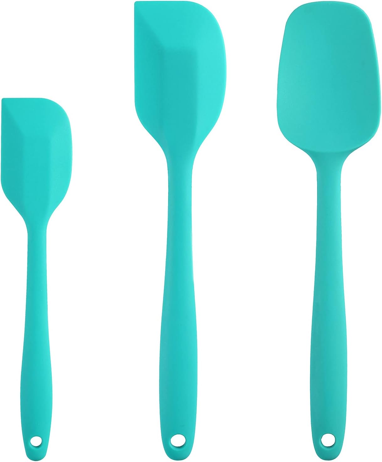 Silicone Spatula Set - Rubber Spatula - 600°F Heat Resistant Baking Spoon & Spatulas (Aqua 3)
