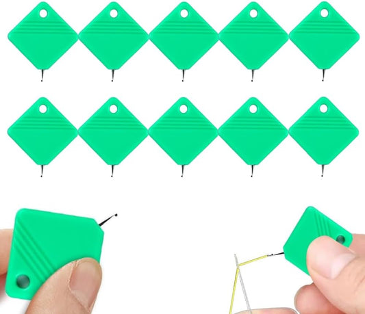 Automatic Needle Threaders for Hand Sewing, 2025 Upgrade Embroidery Floss, Sewing Machine Needle Threader, Sewing Supplies Tool, Fits All Needle Sizes (10, Green)