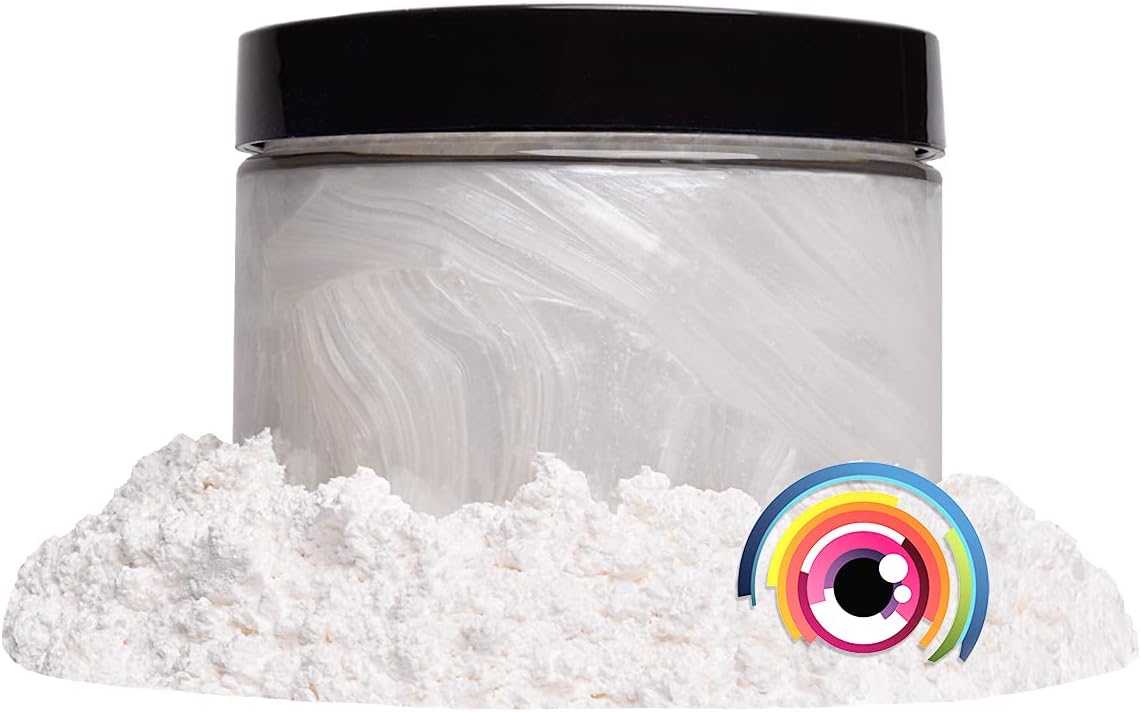Eye Candy Pigments Premium White Mica Powder - Shide (50gr) - for Epoxy, Resin, Soap, Paint, Woodworking, Acrylic Pouring, Bath Bombs, Fishing Lures - DIY Arts and Crafts Additive