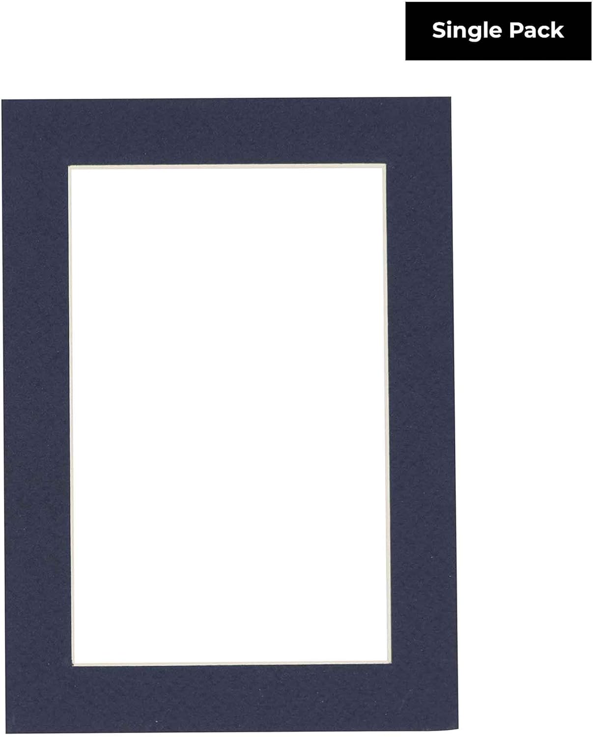 6x8 Mat for 8x10 Frame - Precut Mat Board Acid-Free Navy 6x8 Photo Matte Made to Fit a 8x10 Picture Frame, Premium Matboard for Family Photos, Show Kits, Art, Picture Framing, Pack of 1 Mat