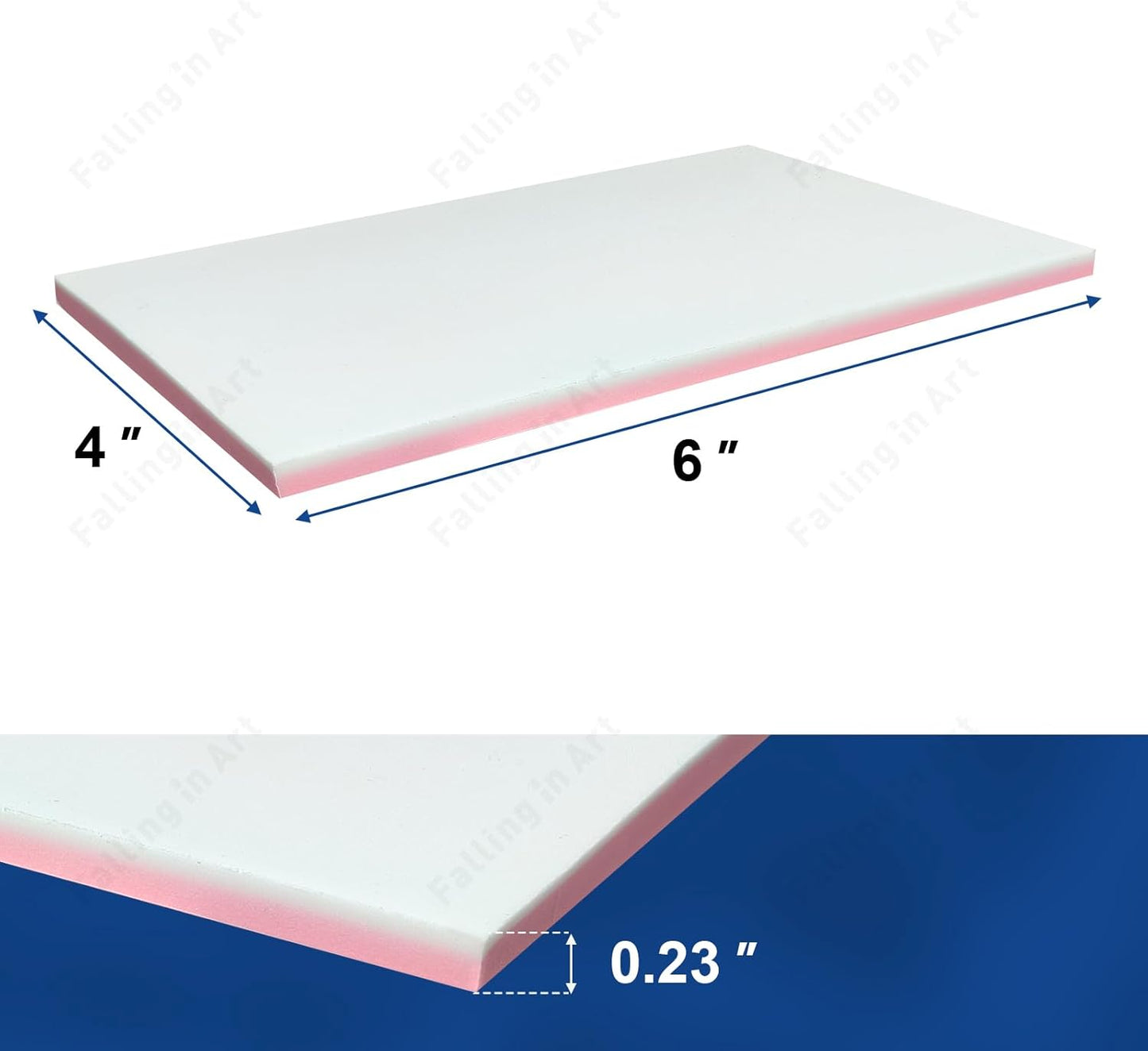 Falling in Art 12 Pack Rubber Carving Block, 4" x 6" Easy Cut Lino Blocks, Soft Linoleum Block for Printmaking, Stamps, Crafts