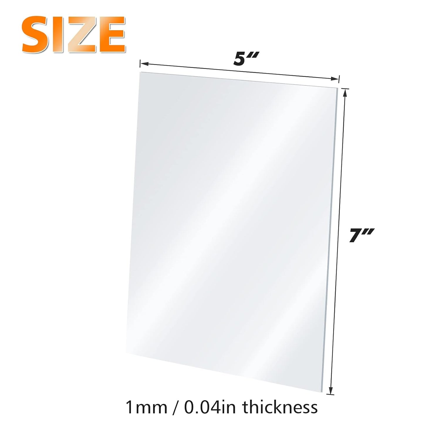Egofine Plexiglass Sheets Acrylic Sheets 12 Pack of 5x7’’ 0.04 Thick Clear Plastic Cast Transparent Plexi Glass for Crafting Projects, Replacement Picture Frame Glass, DIY Display, Easy to Cut