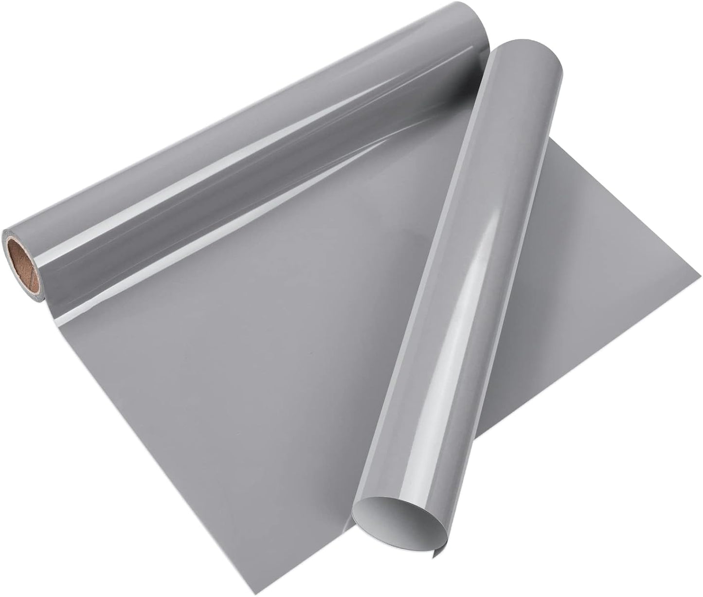 VINYL FROG Heat Transfer Vinyl Roll HTV Vinyl - 12" x5ft Grey Iron on Vinyl for T-Shirts, Heat Press Vinyl for DIY Craft Designs (Grey)