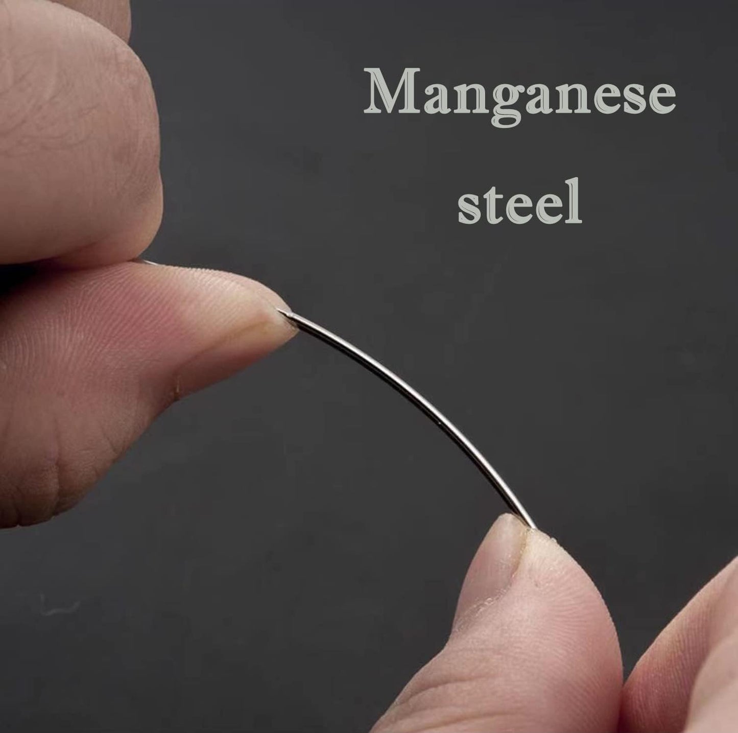 MJMP 12" Professional Upholstery Large Eye Long Needle Easy to Thread,Used for Furniture Weaving Leather Hand Sewing. (12")