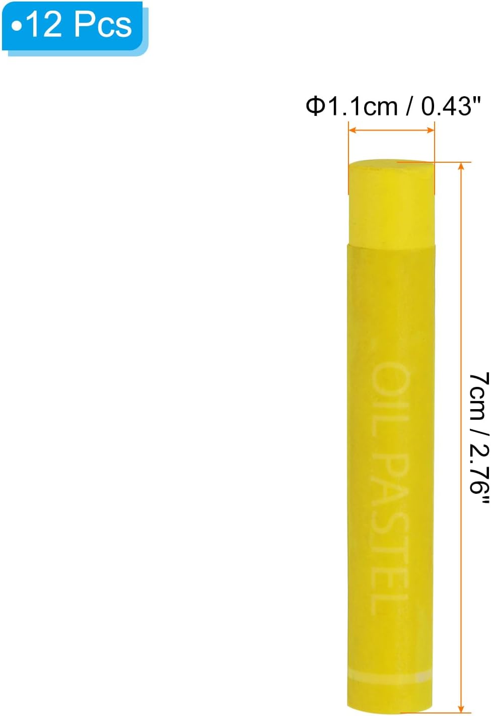 PATIKIL Lemon Yellow Oil Pastels, 12Pcs Soft Oil Crayons Creamy Pastels Stick Art Supplies for Art Painting Drawing Blending Graffiti for Artists Beginners
