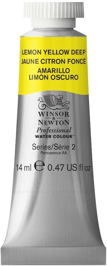 Winsor & Newton Professional Watercolor, 14ml (0.47-oz) Tube, Lemon Yellow Deep