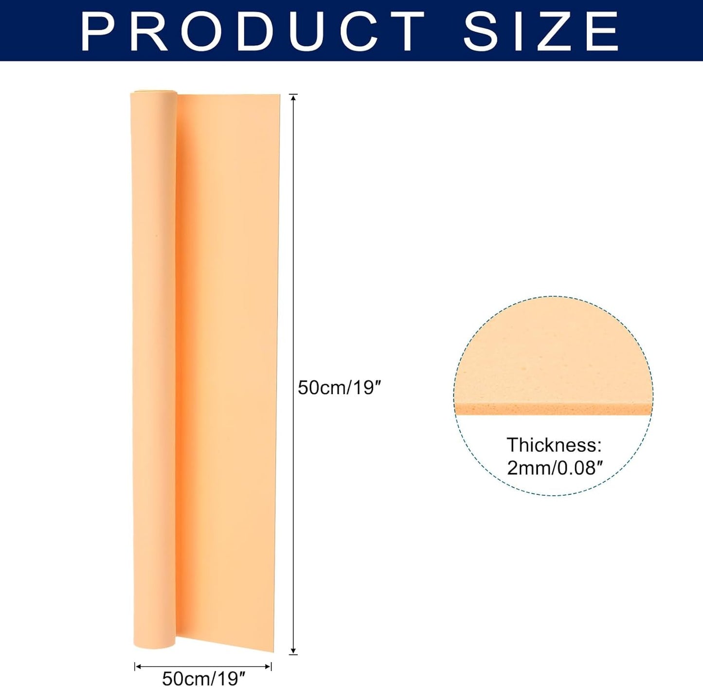 MECCANIXITY Foam Sheets Crafts 19x19 Inch 2mm EVA Craft Foam Paper Foam Sheets for Crafts Projects DIY Cosplay Modeling, Beige