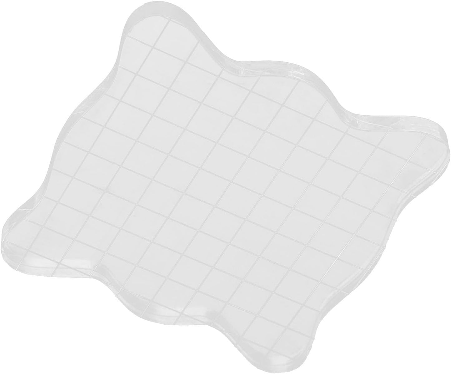 1PC Transparent Acrylic Stamp Blocks with Grid Lines, with Curve Edges Essential Stamping Tools for Scrapbooking Crafts Making,1.97 x 1.97/2.95 x 2.95/3.93 x 3.93 (10x10cm)