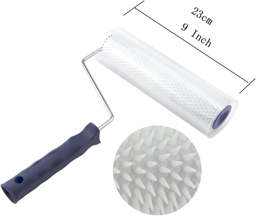 BTMB 23cm/9'' Aeration Latex Floor Self Leveling Screed Spiked Roller