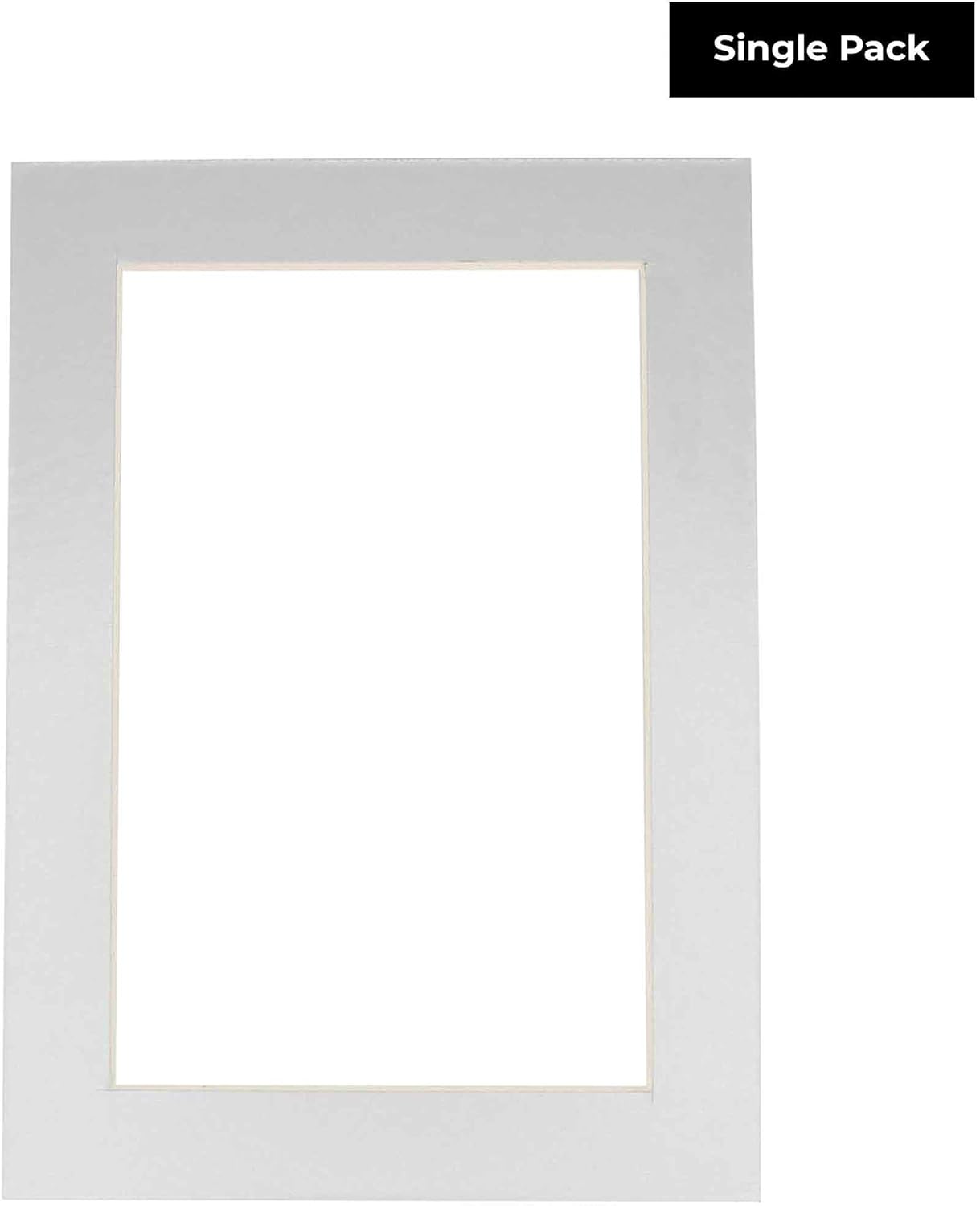 11x14 Mat for 8.5x11 Photo - Precut Metallic Silver Picture Matboard for Frames Measuring 11 x 14 Inches - Bevel Cut Matte to Display Art Measuring 8.5 x 11 Inches - Acid Free ONE MAT