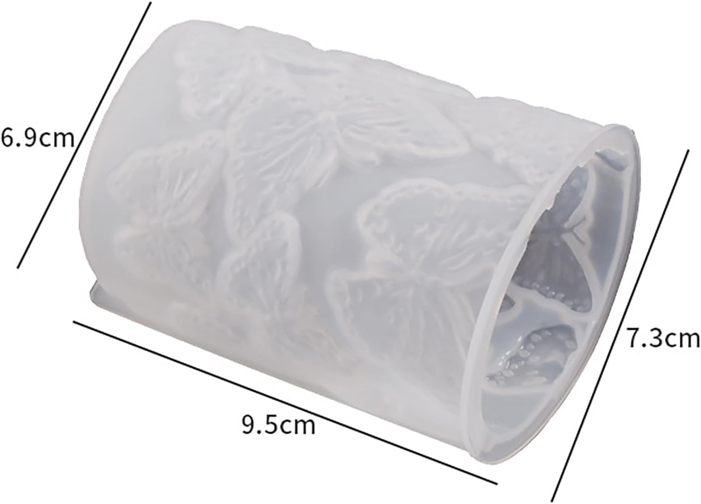 Cylinder Molds Silicone Wave Spiral Candle Mold - Silicone Resin Casting Molds for Candle & Resin & Soap Craft Supplies (cr-Petal-x5)