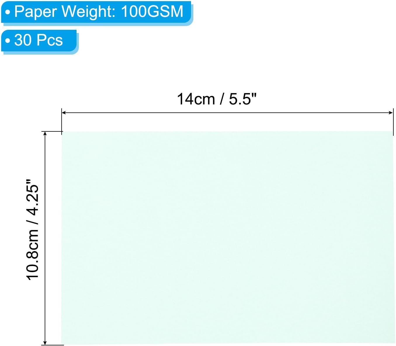 PATIKIL 30 Sheets Vellum Paper 4.25x5.5, Vellum Paper Printable Translucent Paper 100GSM Colored for Invitations Laser Inkjet Printing Card Making Crafting Wedding Tracing, Blue