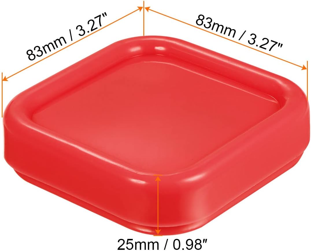 HARFINGTON Magnetic Pin Cushion Square Plastic Magnetic Sewing Pin Holder Storage Case Needle Cushion Tool for Sewing DIY Projects, Red