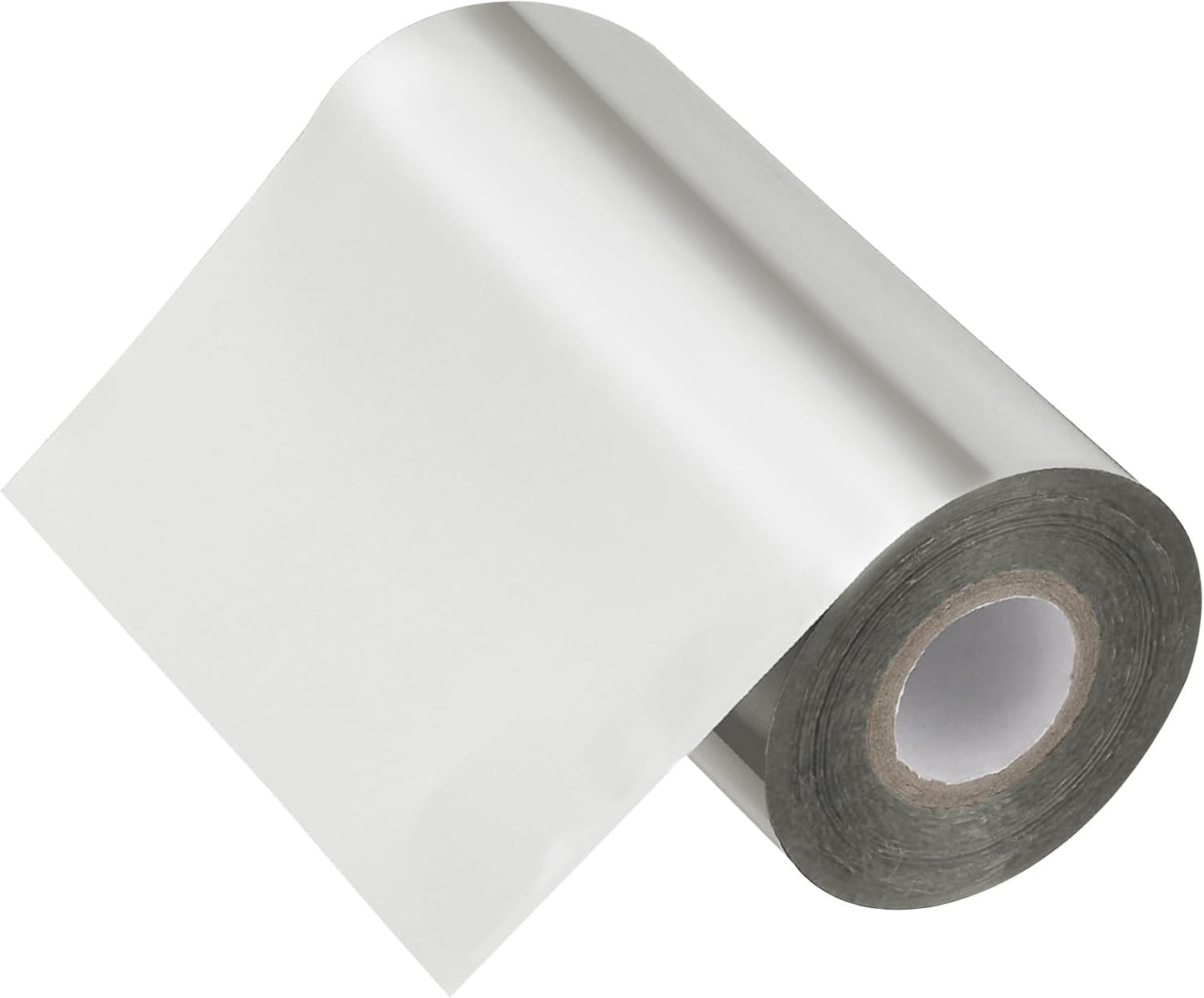PATIKIL 5"x400Ft Hot Stamping Foil Paper, Heat Transfer Hot Stamping Paper Foil Roll for Leather DIY Logo Decor Craft Gift Package Scrapbook Card, Silver Tone