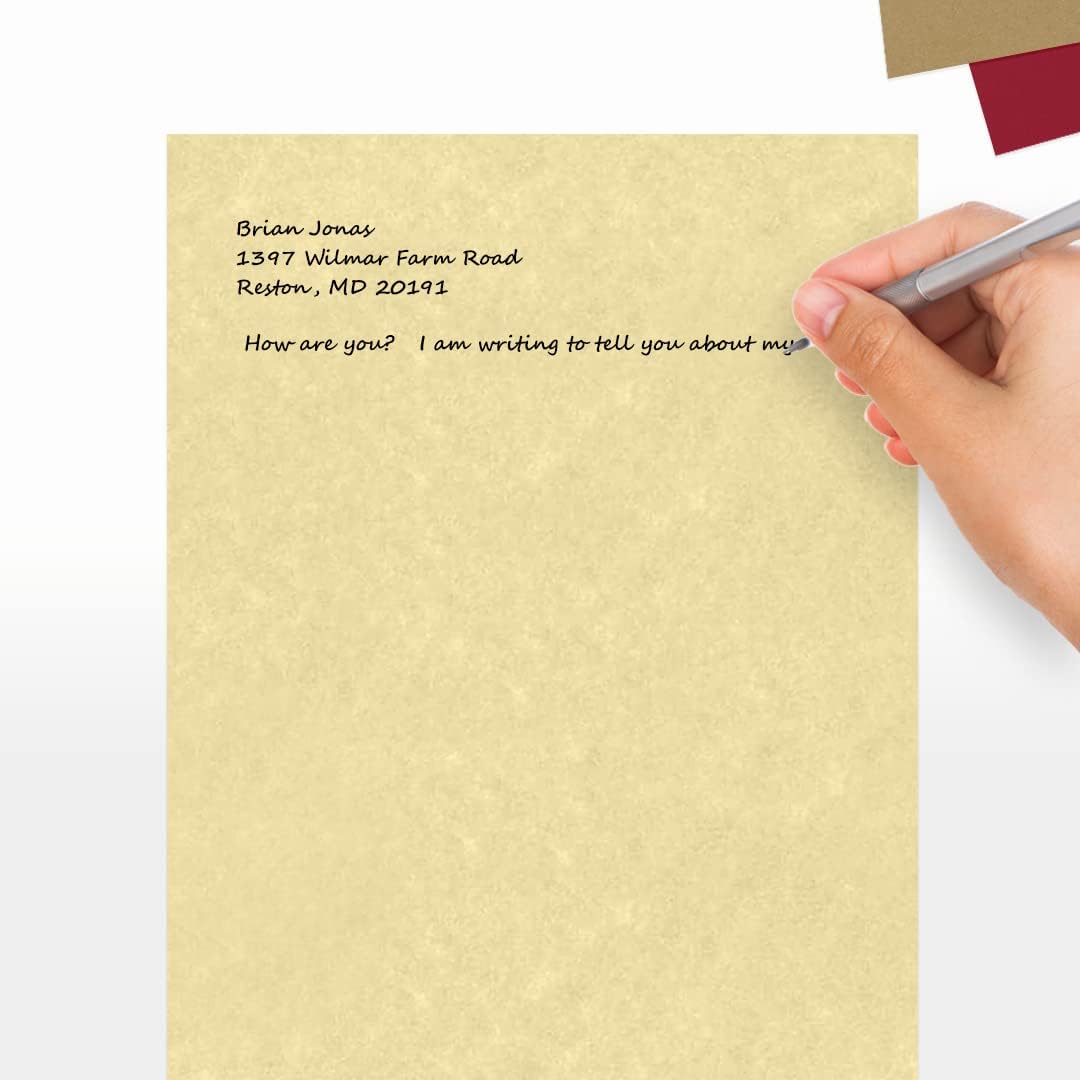 LUXPaper 8.5" x 11" Paper | Letter Size | Gold Parchment | 60lb. Text | 50 Qty