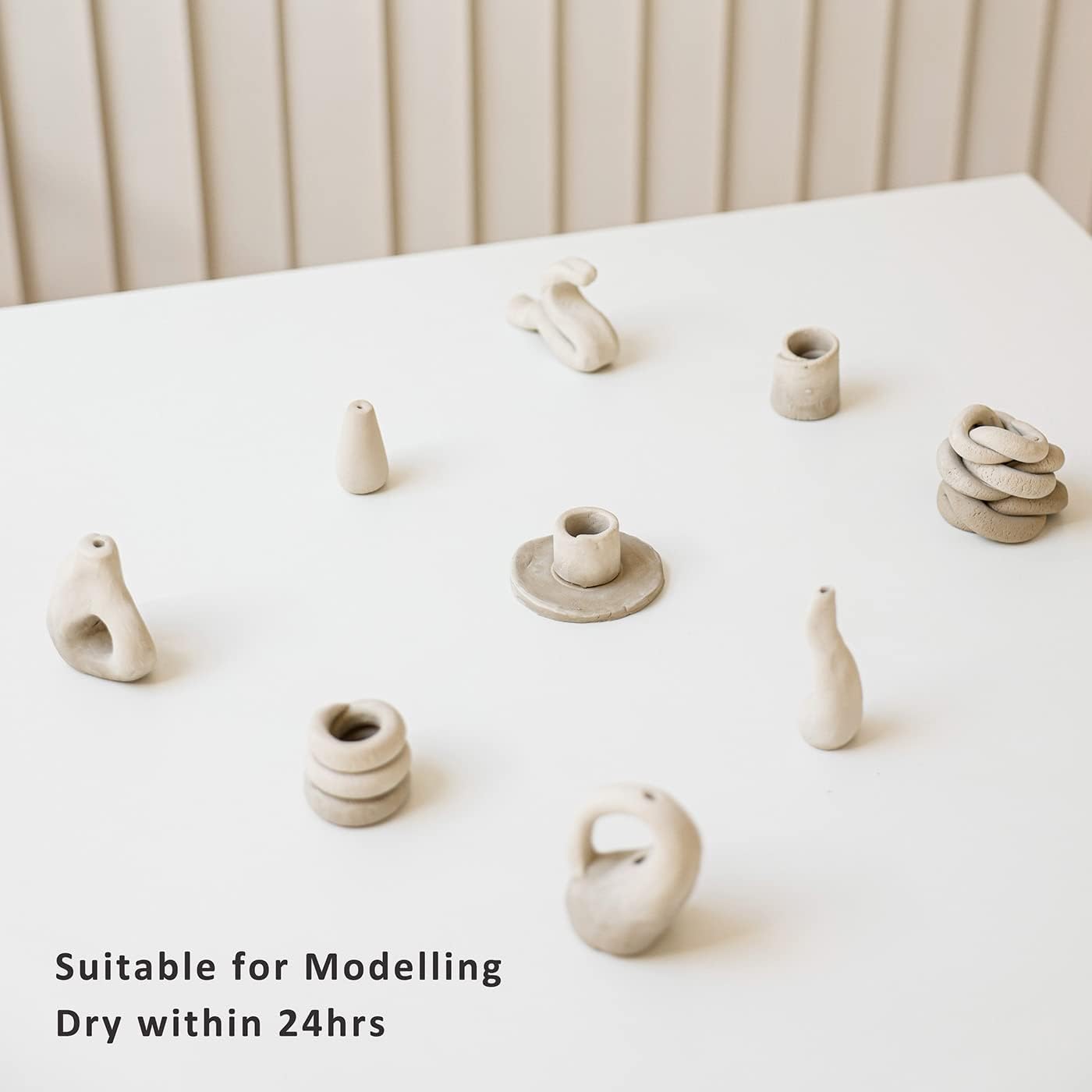 ReArt Air Dry Modeling Clay 3.3LBS, for Sculpting, Wheel Throwing, Hand Building, All-Purpose Modeling Clay (White)