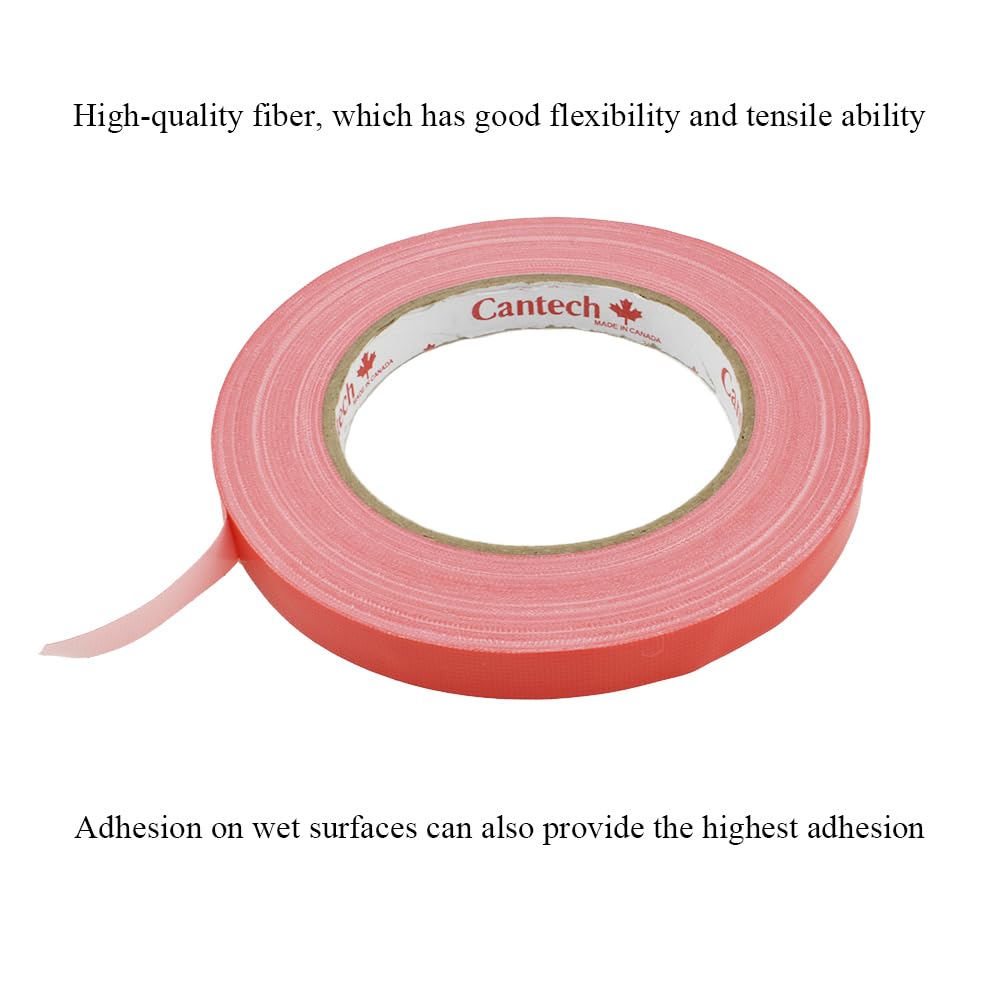 HAHIYO Red 0.5Inch Wide Floral Tape, Waterproof Florist Tape Flower Wrap Adhesive Waterproof Decorative Tape for Bouquet Stem Wrapping Flower Arranging and Floral Craft, 2Rolls 200Feet/66Yard