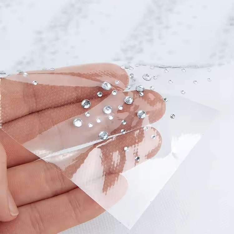 Blinginbox Hotfix Tape,Hot Fix Rhinestones Transfer Film Paper Iron on Rhinestones Transfer Paper.(16ft*9.5in)