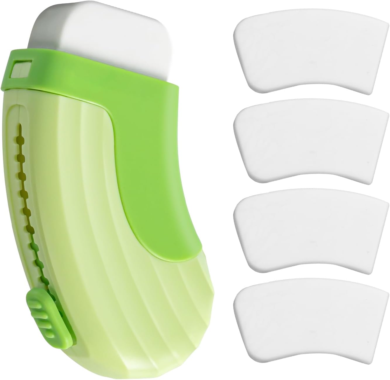 4+1 Pack Rubber Erasers Sliding Retractable Eraser, Large White Erasers for School Office Art Drawing Pencil Eraser for Kids- Green