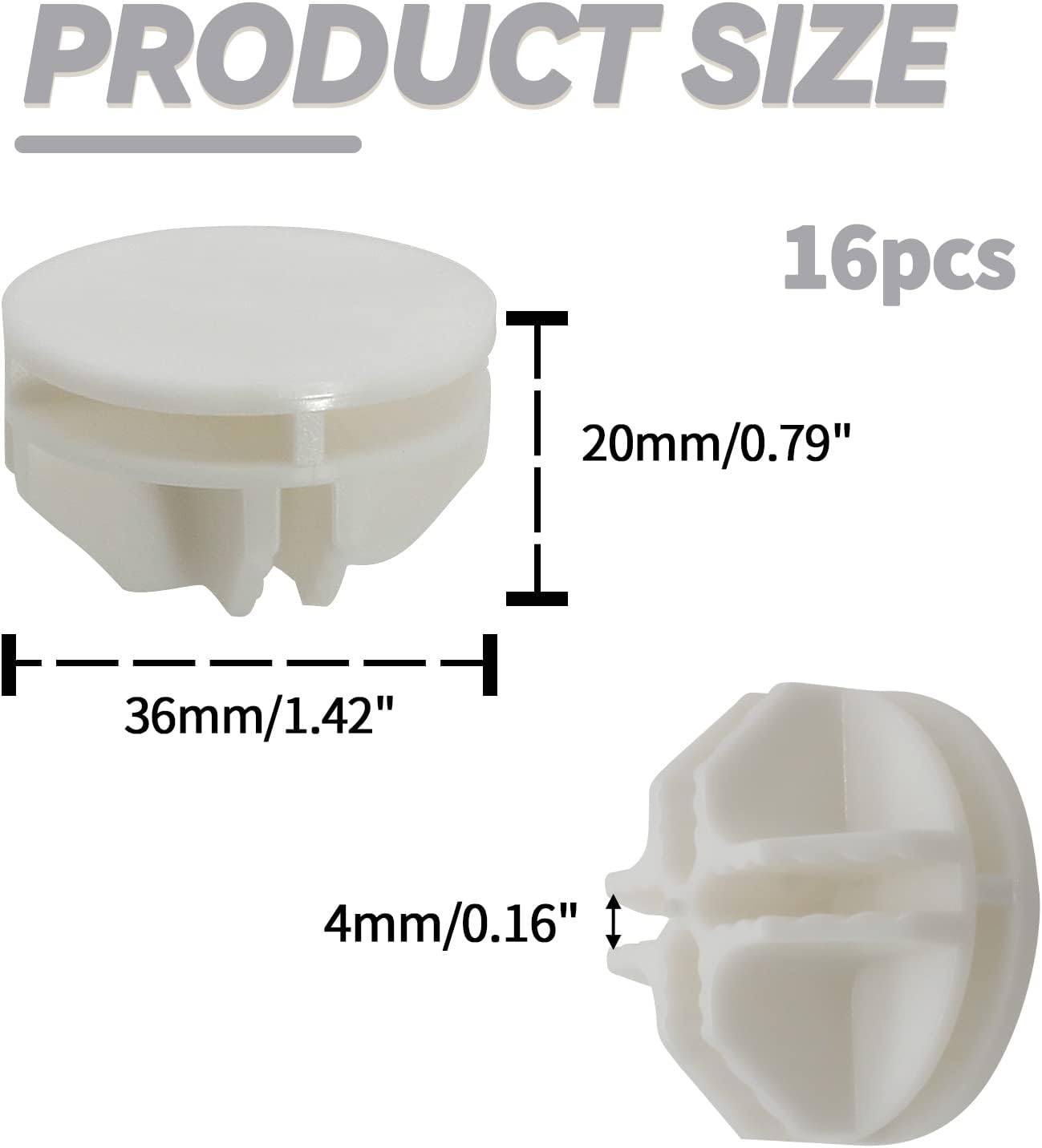 16 Pcs White Plastic Connector, Wire Grid Cube Connector for Modular Closet Storage Organizer and DIY Wire Cube Storage Unit
