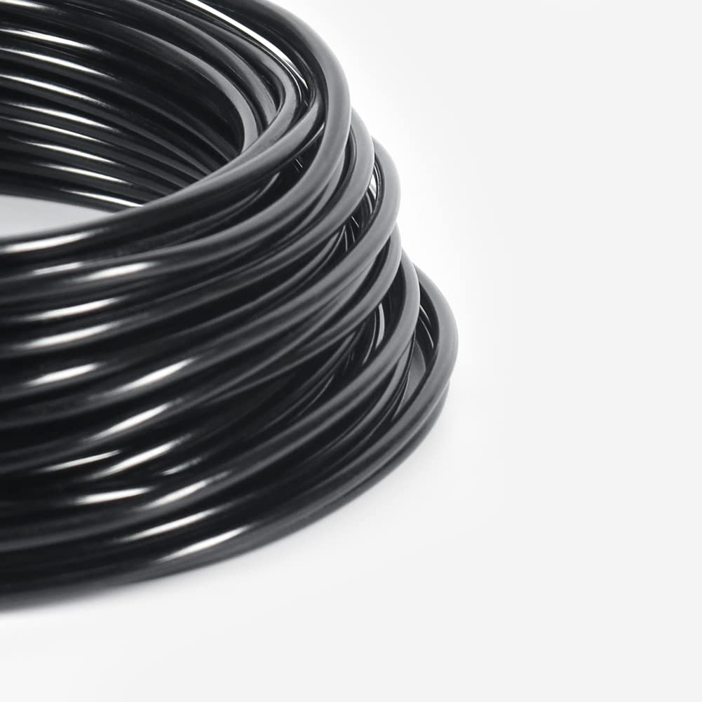 Tenn Well 9 Gauge Aluminum Wire, 50 Feet 3mm Bendable Metal Craft Wire for Sculpting, Armature Making, Jewelry Making, Wire Weaving and Wrapping (Black)