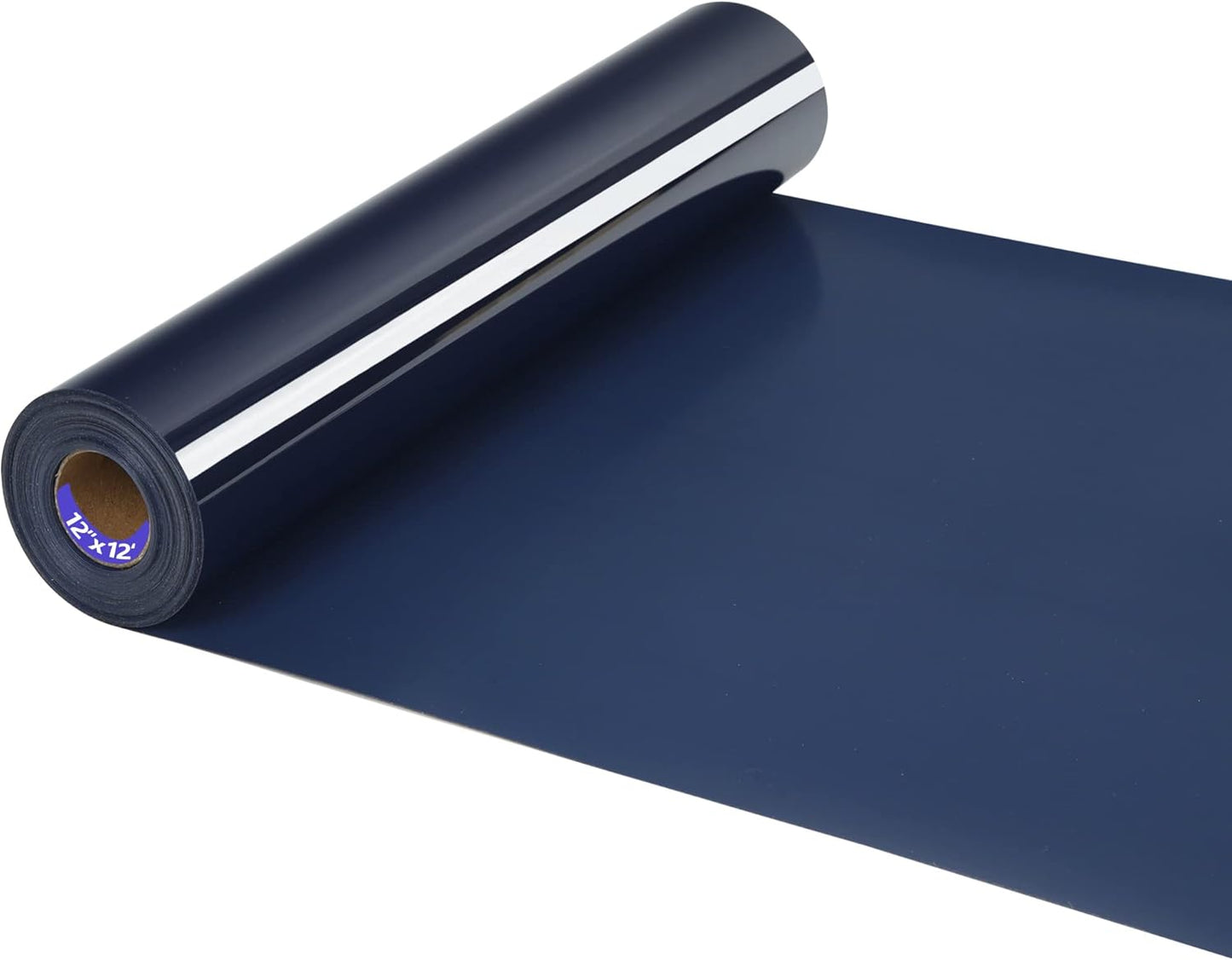 HTV Iron on Vinyl 12Inch by 12ft Roll Heat Transfer Vinyl for T-Shirt HTV Vinyl Rolls for All Cutter Machine - Easy to Cut & Weed for Heat Transfer Design (12ft, Navy)