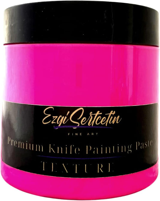 Premium Palette Knife Painting Paste|Texture Paste|Authentic Bright Colors|Ready to Use|Easy to Apply| 6oz (Neon Pink)