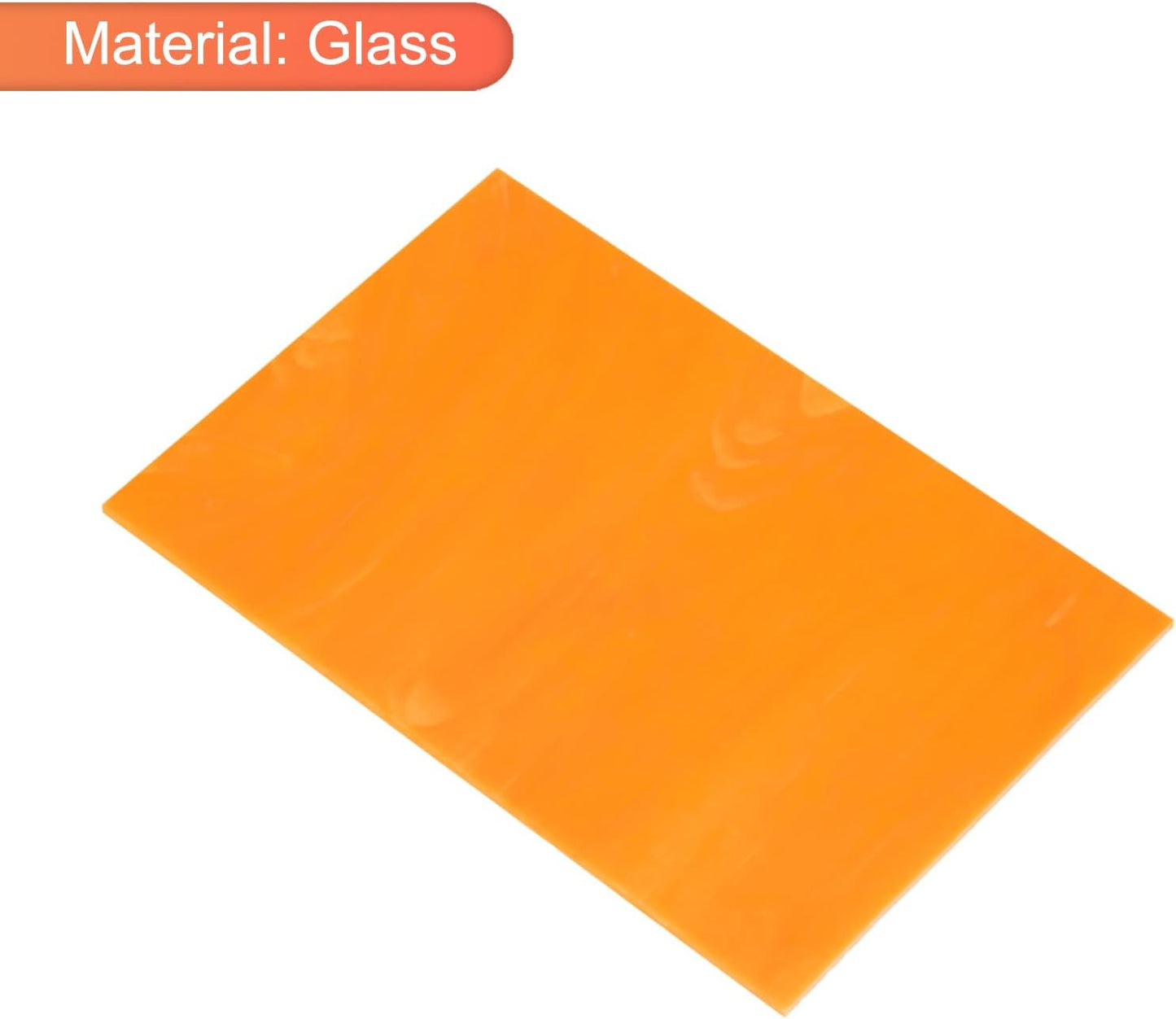 MECCANIXITY 2 Pcs Stained Glass Sheet Mosaic Tile 7.9 Inch x 5.9 Inch Orange Red Stained Glass Sheets for Crafts DIY Art Project