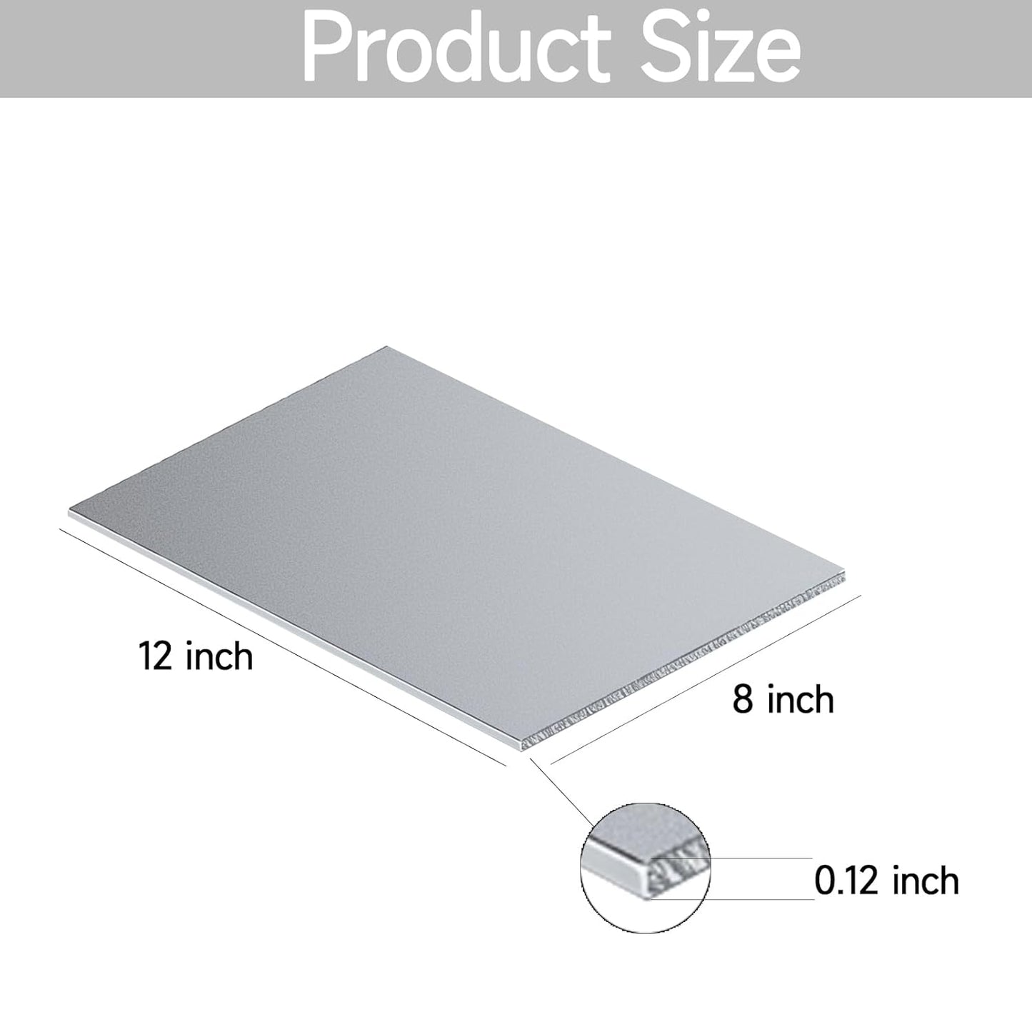 304 Stainless Steel Sheet - 12" X 8" X 1/8" Thin Stainless Steel Plate 1/8 Inch Thickness with Protective Film Metal Sheets Stock Sheets for Kitchen DIY Crafting etc. (305 x 203 x 3 mm)
