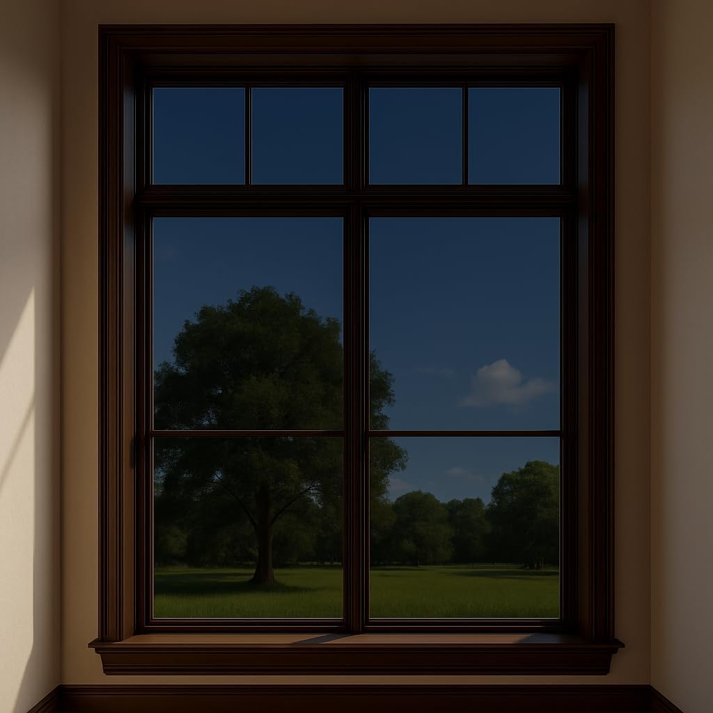 Rockrose Professional Window Tint for Home – One Way Privacy Window Film for Home Offices Heat Blocker Reflective Adhesive Mirror Tint with 99% UV Block – Black-Silver 36 in x 25FT