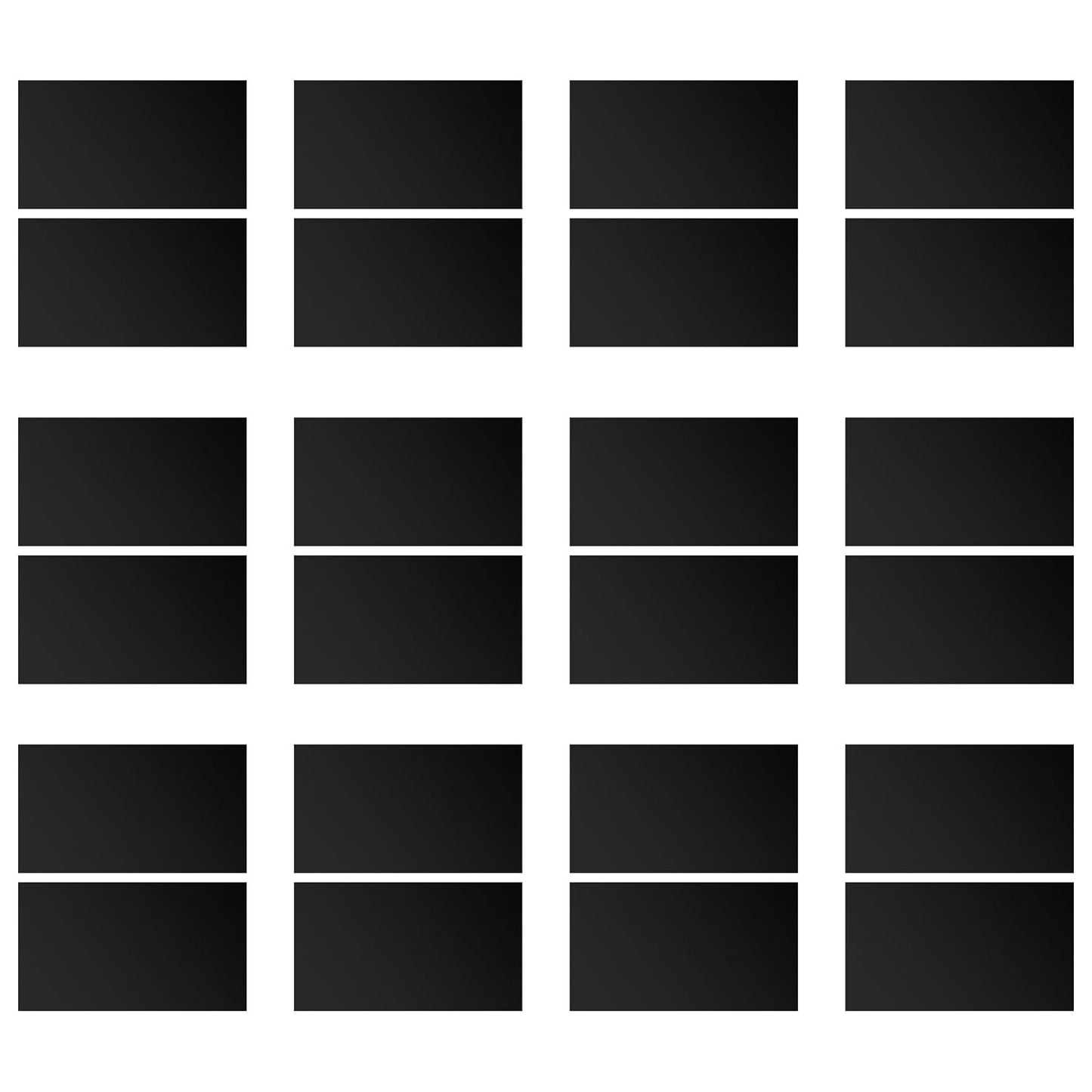 Laser Engraving Blank ABS Double Color Plastic Sheet, 11.8x6.49x0.05 inch Materials Double Color Plastic Sheet for Interior Signs, Badges, DIY Carving Pack of 12 (Black)