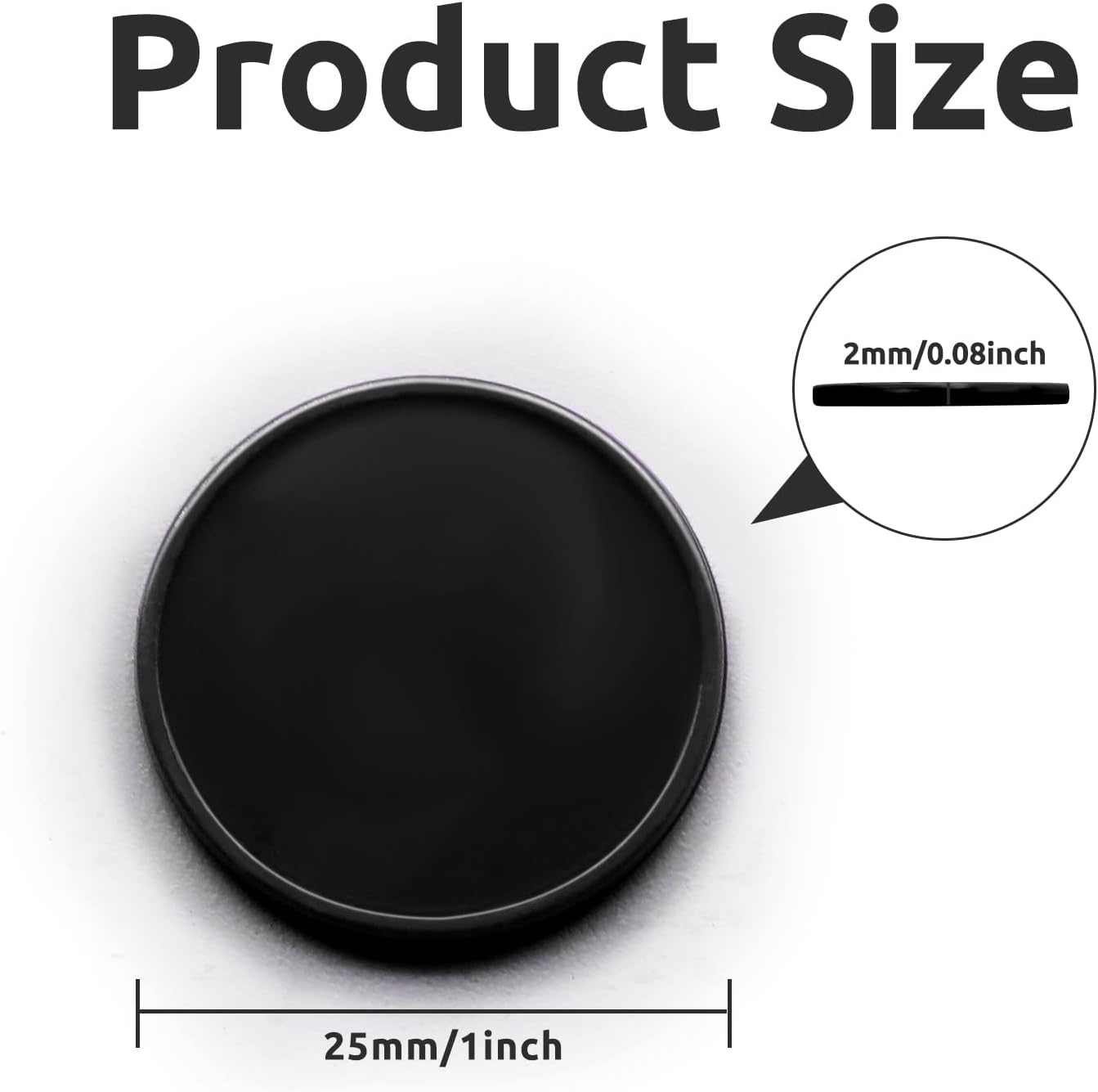 Set of 100 1 Inch Opaque Plastic Learning Counters Mini Poker Chips Game Tokens with Storage Box (1 Inch, Black)