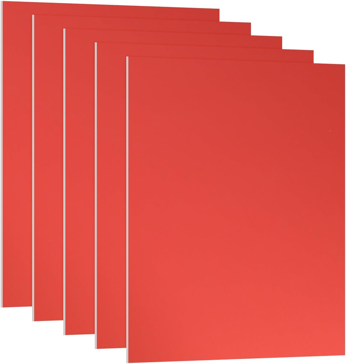 PATIKIL 3.3x2.1x1/32inch Anodized Aluminum Sheet, 5Pcs Metal Rectangle Aluminum Plate 0.8mm Thick Engraving Blanks for Laser Engraving DIY Decorative Crafting Home Decoration, Red