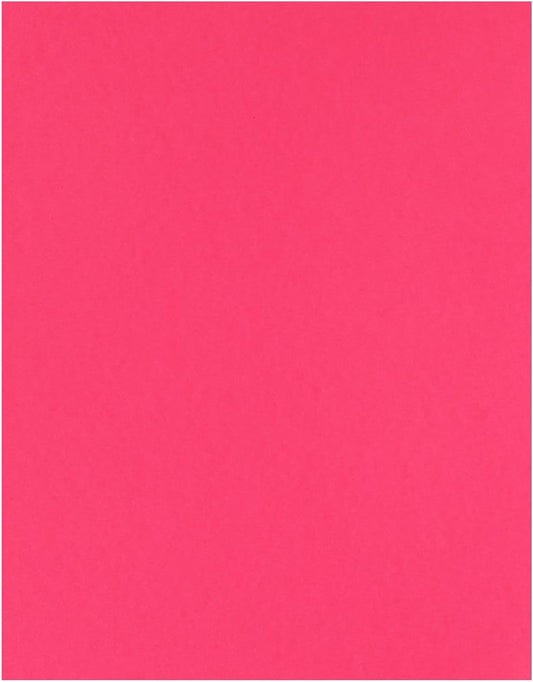 PA Paper Accents Stash Builder Cardstock 8.5" x 11" Hot Pink, 65lb Colored cardstock Paper for Card Making, Scrapbooking, Printing, Quilling and Crafts, 25 Piece Pack