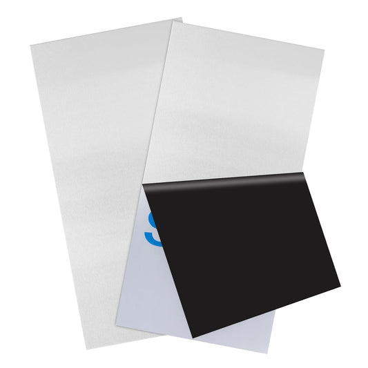 2Pcs 304 Stainless Steel Sheets Metal 6" x 12" x 1/64" (0.02") Inch 304 Stainless Steel Plates 0.50MM Stainless Steel Shim Stock Plates Metal Sheets for Crafting, DIY, Stovetop, Snow Frosted Surface