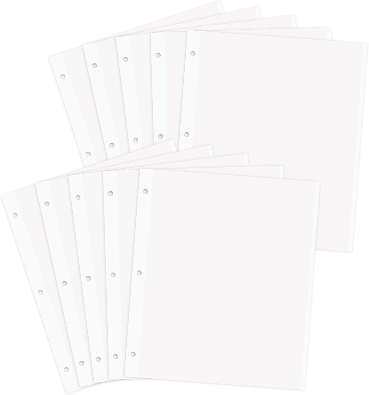 Zesthouse Photo Album Refill Pages for 3 Ring (10 Pack), 18 in Photo Albums Self Adhesive Pages Holds 12x12 8x10 5x7 4x6 2x3 Photos or Recipe Cards