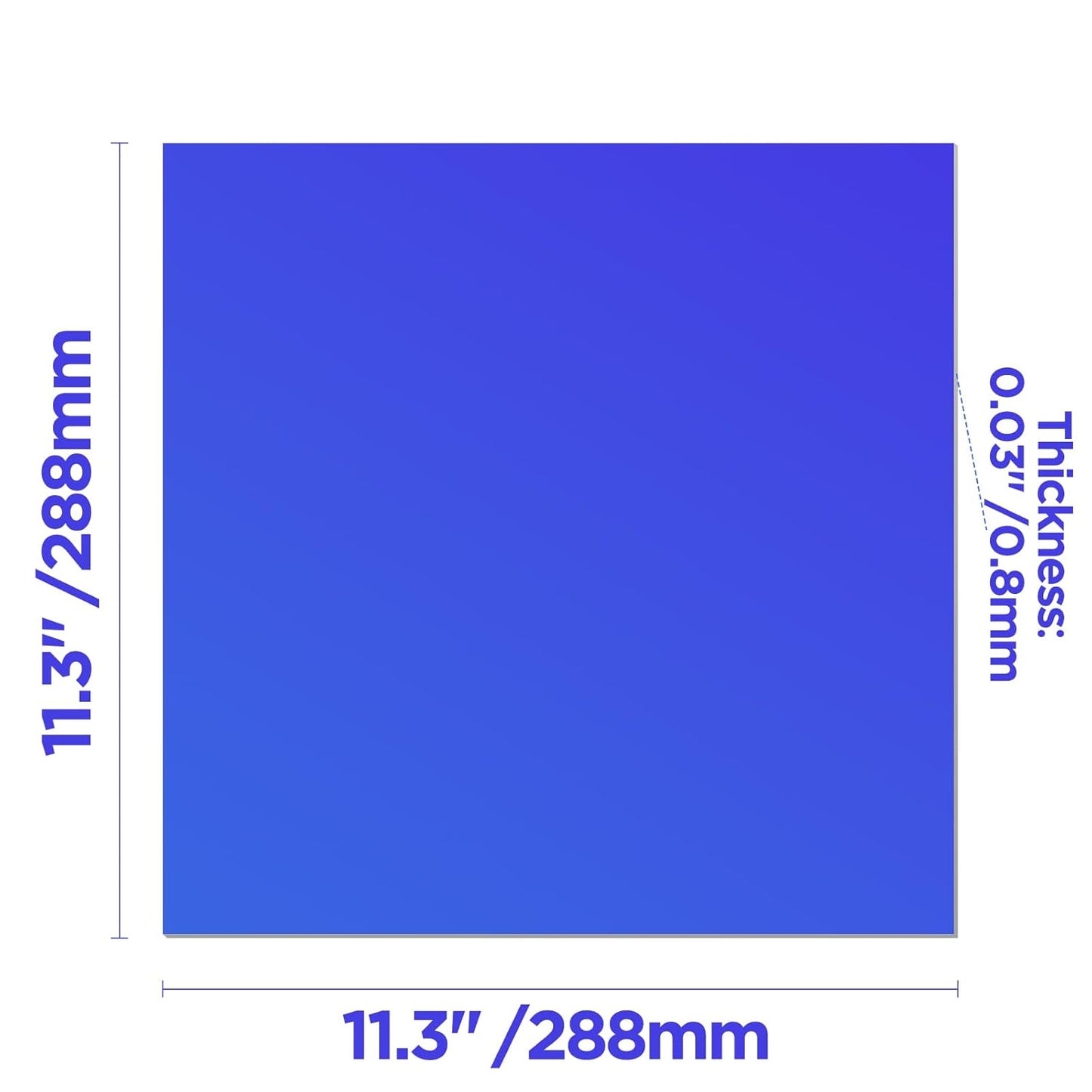 Anodized Aluminum Sheet Metal 11.3 x 11.3 x 1/32 Inch Metal Plates Engraving Blanks for CNC Laser Engraving DIY Card, 0.8MM Thin Decorative Aluminum Sheets for Crafting (Blue)