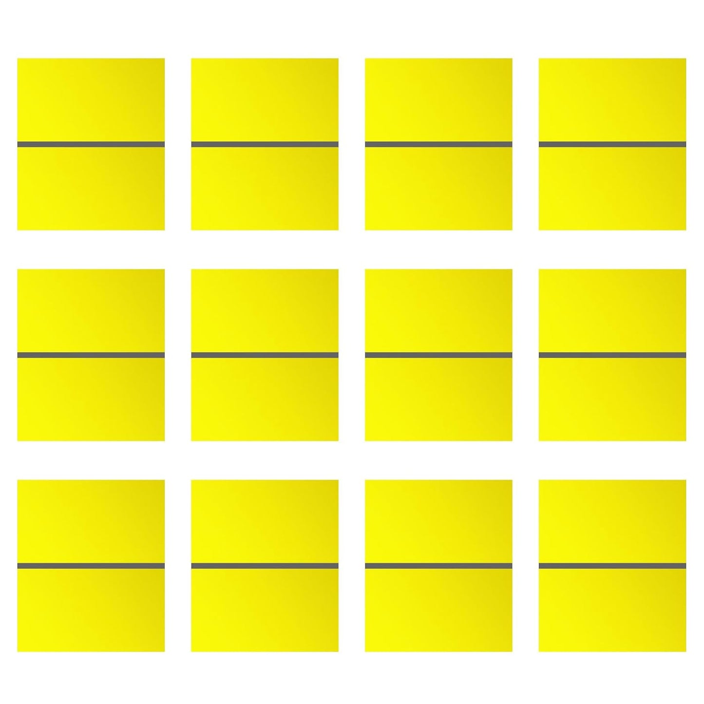 Laser Engraving Blank ABS Double Color Plastic Sheet, 11.8x6.49x0.05 inch Materials Double Color Plastic Sheet for Interior Signs, Badges, DIY Carving Pack of 12 (Yellow)