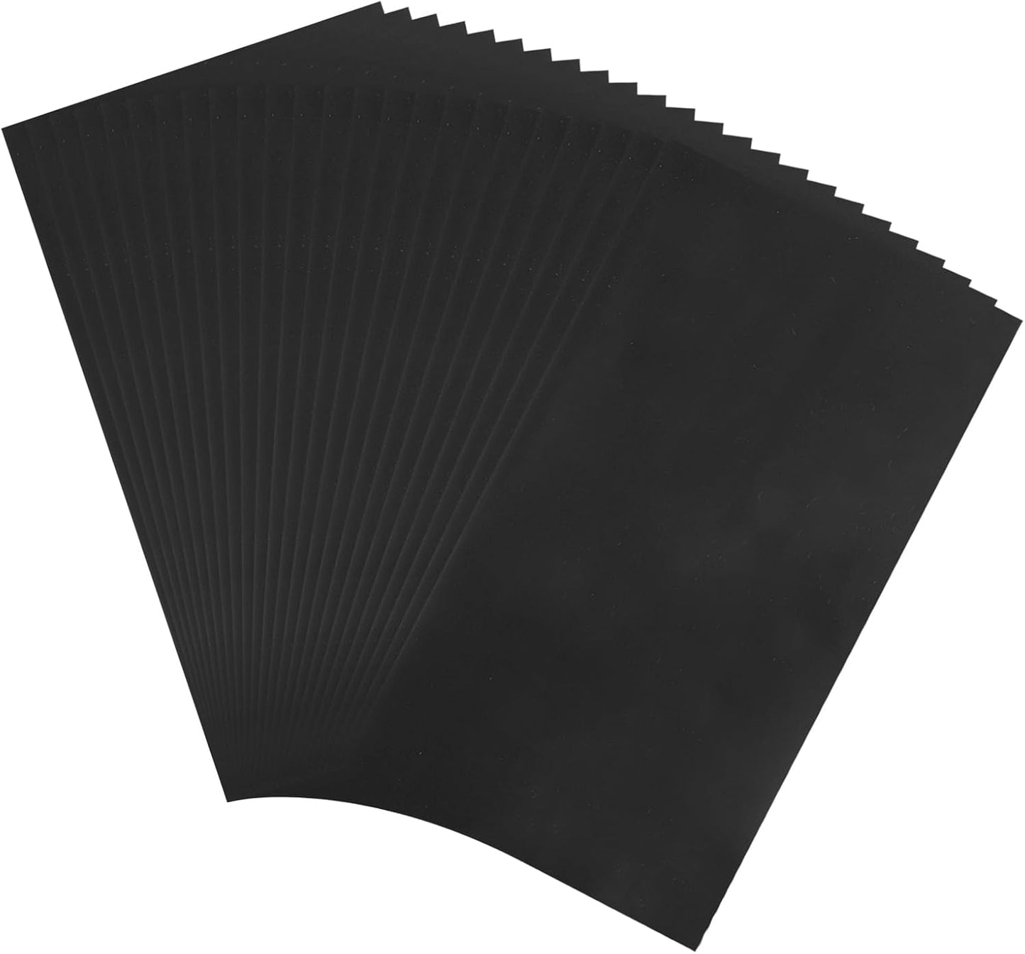 MECCANIXITY 50 Sheets Heat Reactive Foil, 20x29cm Black Foil Transfer Sheets Toner Reactive Foil Transfer Foil Sheets Hot Foil Stamping Paper for Crafts DIY Cardmaking Album Decoration