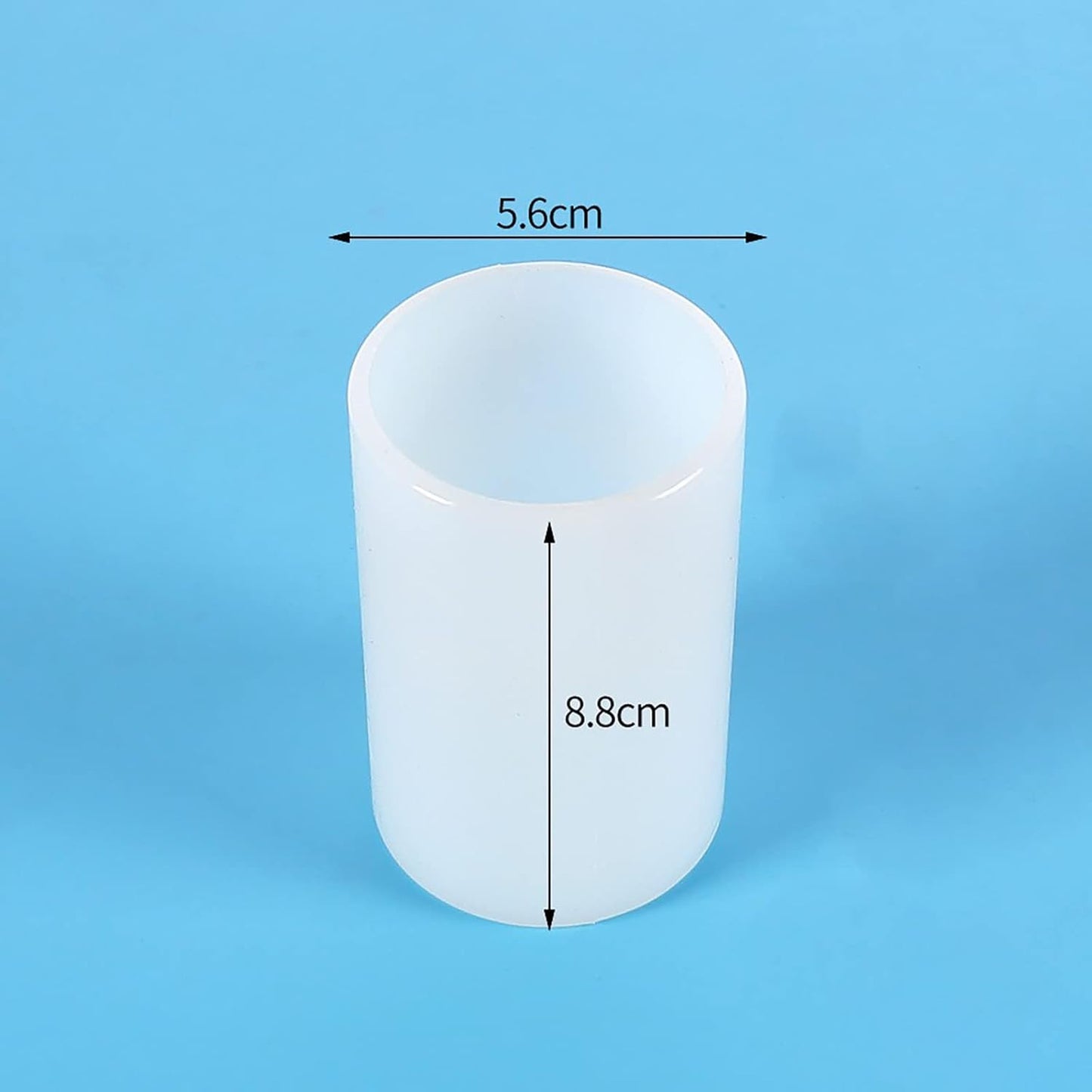 2 Pack Cylinder & Round Candle Molds - 2 Size Style - 3D Silicone Molds for Resin & Chocolate, Handmade Cylinder Molds