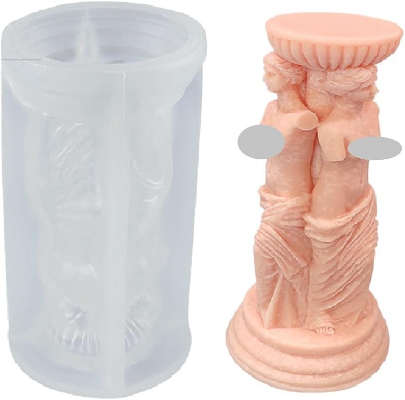 3D Venus Goddess Candle Mold Venus Goddess Portrait Ancient Roman Venus Resin Mold Silicone Mold for Candle Soap Resin Jewelry Making DIY Crafts Arts Decoration