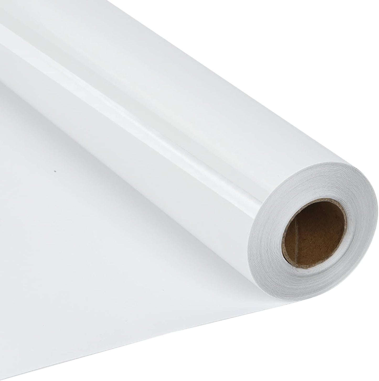 RENLITONG White Iron on Vinyl 12Inch by 20ft Roll HTV Heat Transfer Vinyl for T-Shirt HTV Rolls for All Cutter Machine - Easy to Cut & Weed for Heat Transfer Design