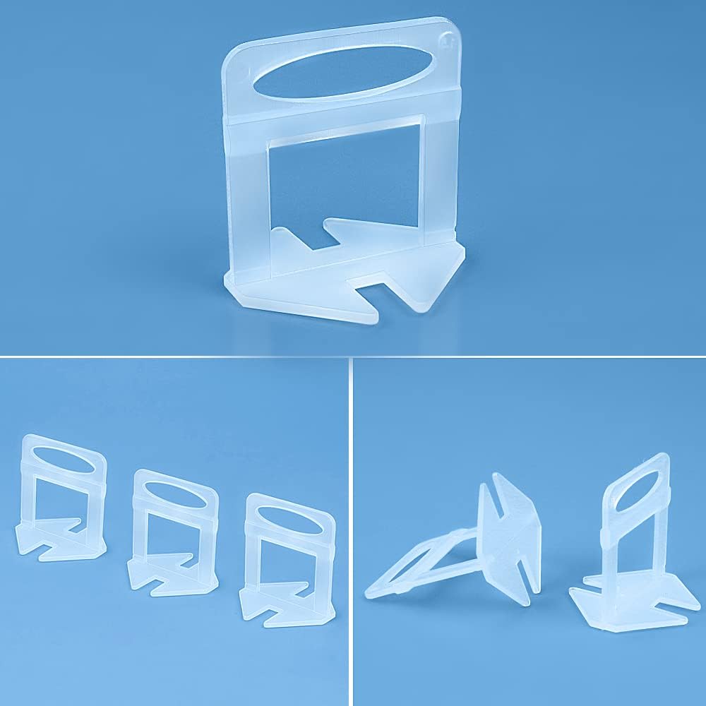 DGSL Tile Leveling System, 400-Piece Tile Spacers Clips 1/8 Inch Tile Tools, Tile Installation Tools for Professional Ceramic Tile and Stone Installation