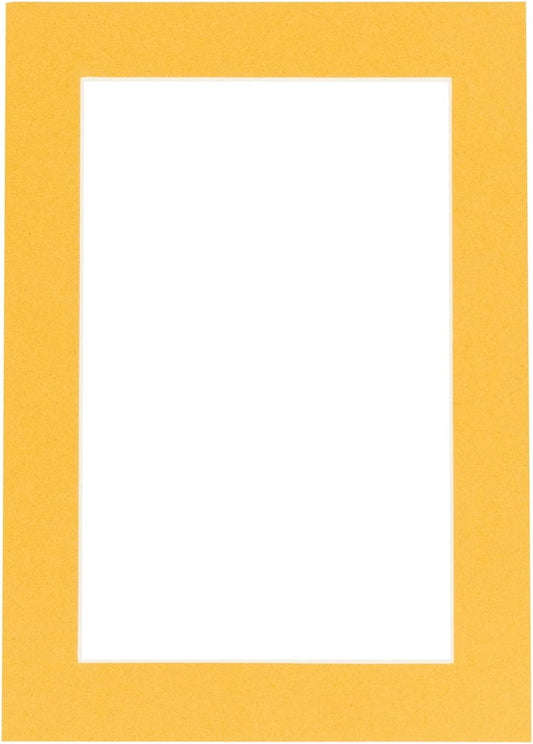 8x10 Mat Bevel Cut for 5.5x8.5 Photos - Acid Free Topaz Orange Precut Matboard - For Pictures, Photos, Framing - 4-ply Thickness