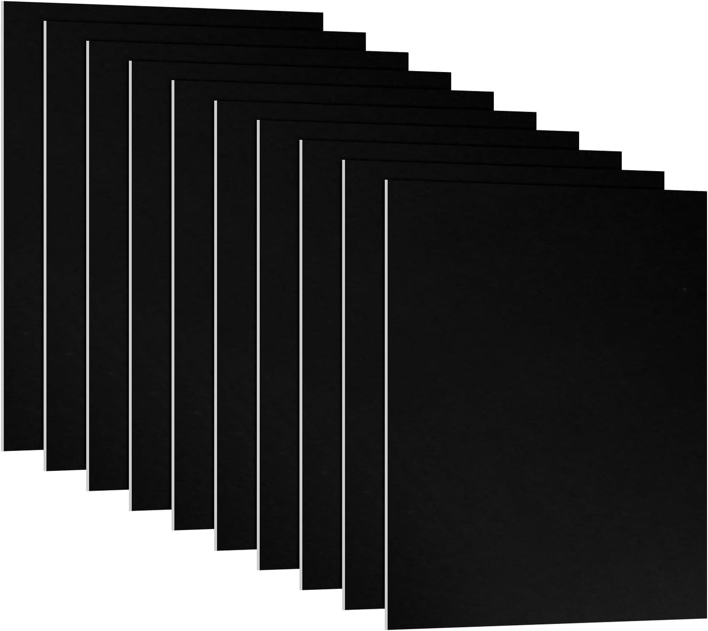 PATIKIL 7x5x1/32inch Anodized Aluminum Sheet, 10Pcs Metal Rectangle Aluminum Plate 0.8mm Thick Engraving Blanks for Laser Engraving DIY Decorative Crafting Home Decoration, Black