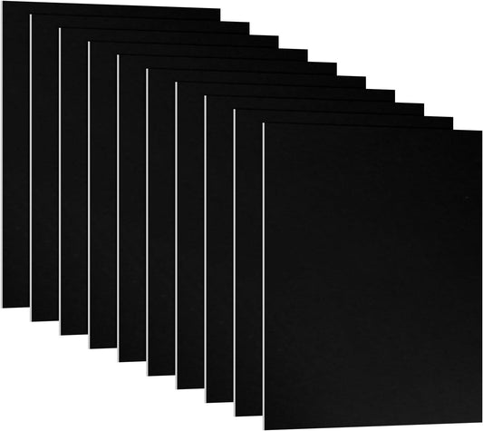 PATIKIL 7x5x1/32inch Anodized Aluminum Sheet, 10Pcs Metal Rectangle Aluminum Plate 0.8mm Thick Engraving Blanks for Laser Engraving DIY Decorative Crafting Home Decoration, Black
