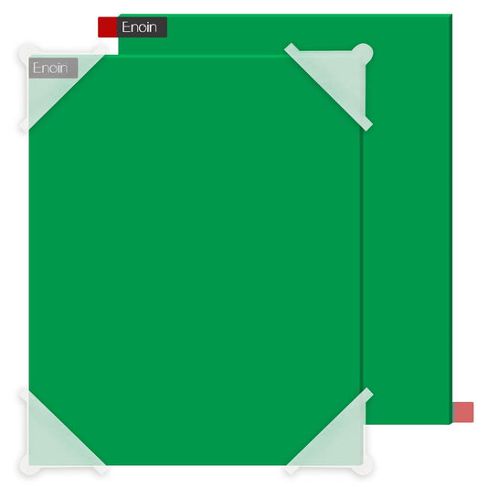 Enoin 2 Pack 12x16 Inches Green Non Transparent Acrylic/Plexiglass Sheet 0.118'' 1/8 Thick, Plastic Sheet Colored Board Panel for Glass, DIY, Painting, Art Craft