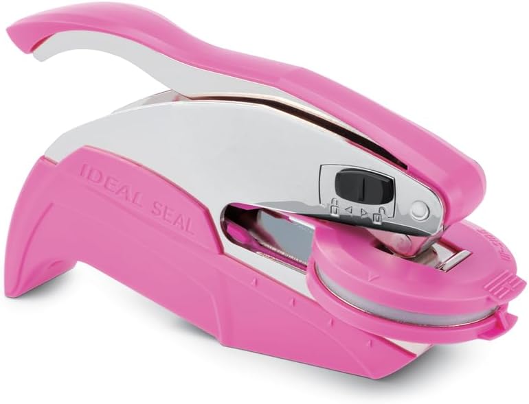 Dragon Book Embosser, Custom Round Library Book Embosser, Fantasty Fiction Dragon Ex Libris Embosser, Gift for Book Lover | Black or Pink Embosser (Dragon #4)