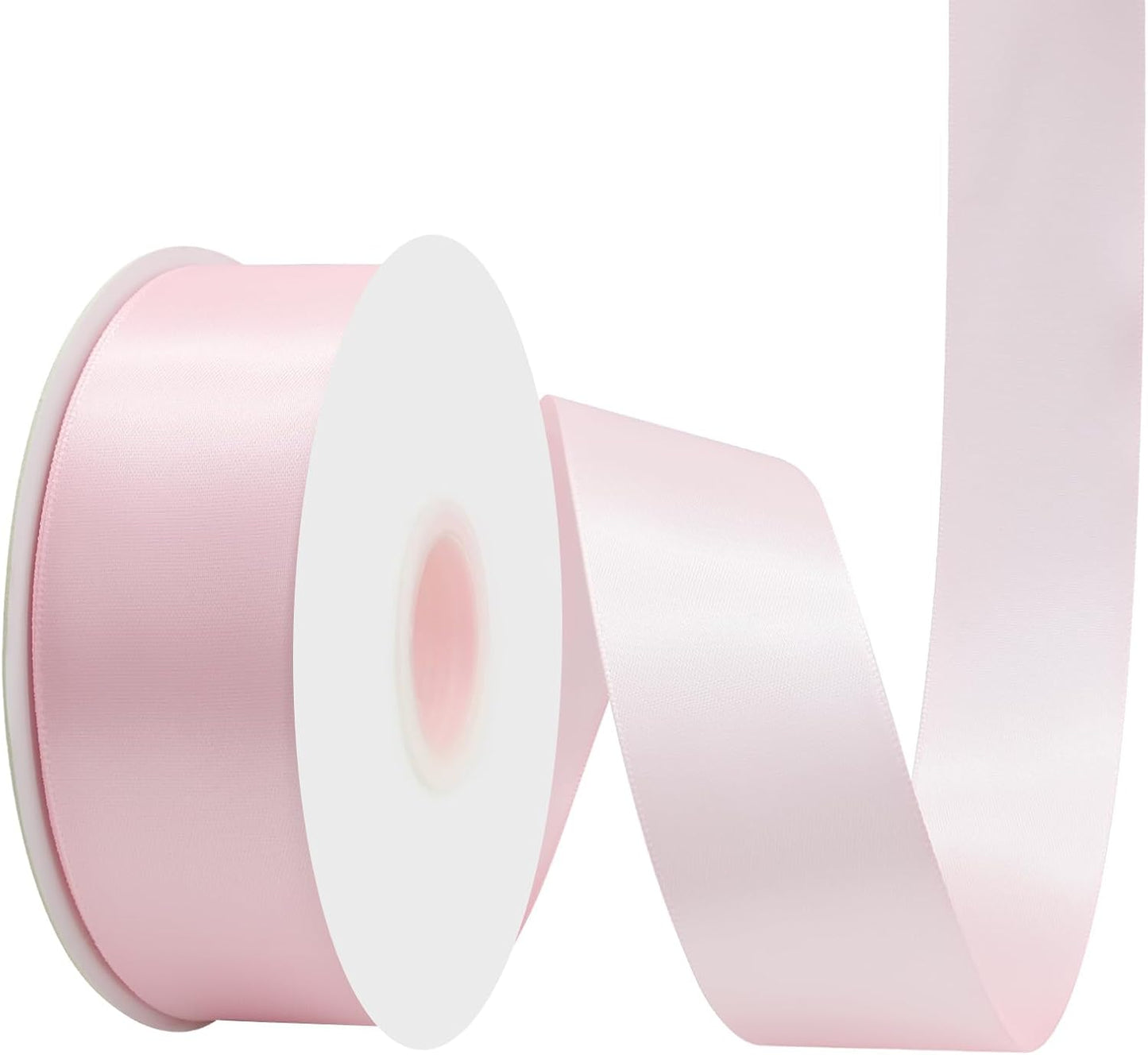 Pearl Pink Satin Ribbon 1-1/2" X 50 Yards Solid Color Double Faced Ribbons Perfect for Crafts Wedding Decor Bow Making Arts Sewing and More