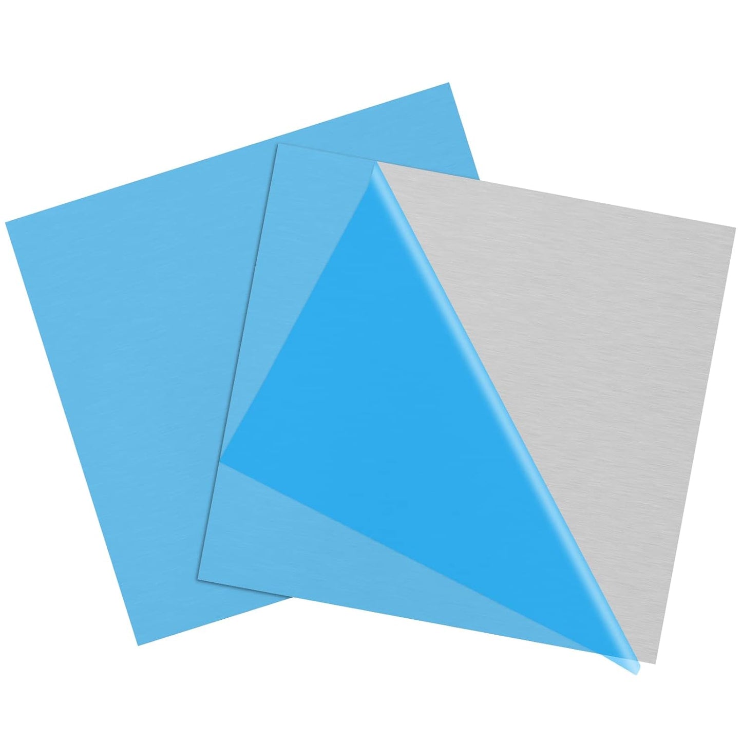 2Pack 6061 T651 Aluminum Sheet Metal 6 x 6 x 1/16 (0.06”) Inch Flat Plain Aluminum Plate Covered with Protective Film, Heat Treatable Rectangle Aluminum Metal Plate for Crafting, DIY, 1.5mm Thick